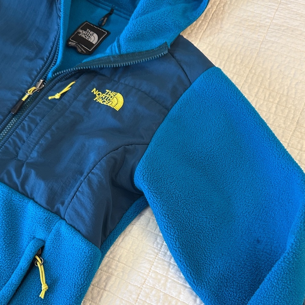 North Face Small Hooded Denali Fleece Jacket y2k rare hard to find color - Picture 7 of 7